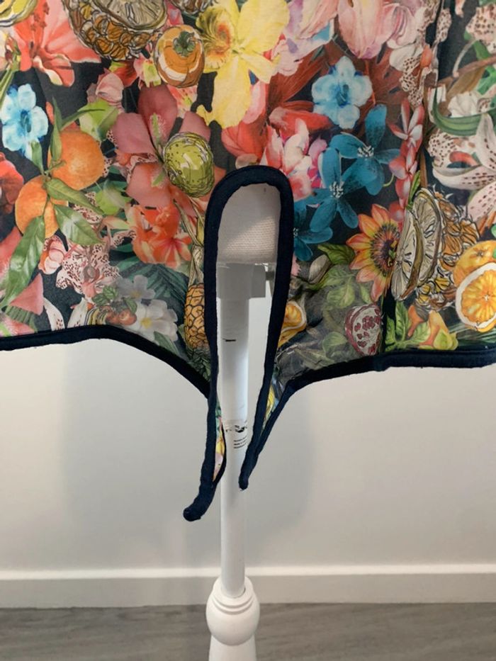 Blouse fruits multicolore et bleu marine Bréal T3 40 L - photo numéro 7