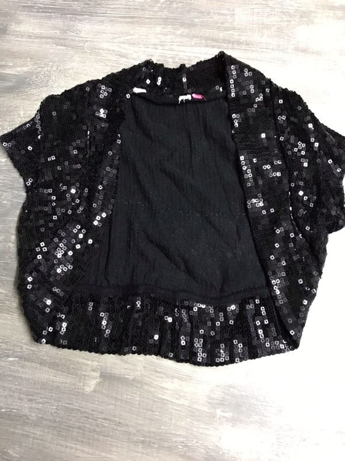 Boléro à strass noir