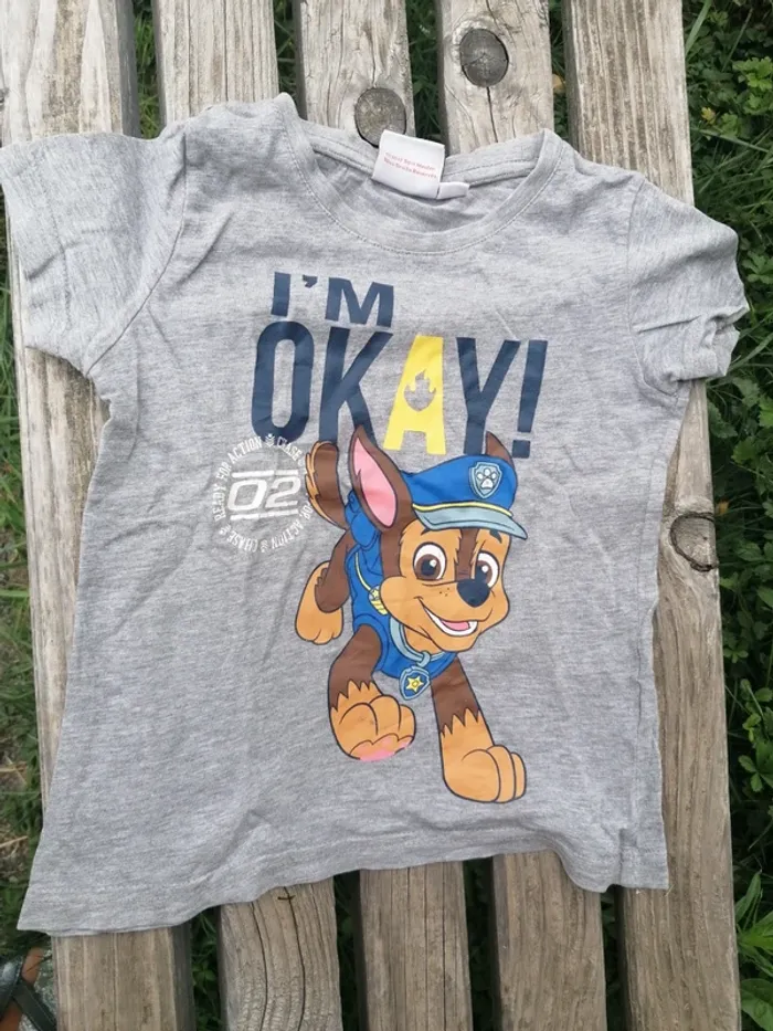 T shirt pat patrouille Chase 4 ans