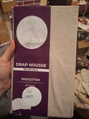 Drap housse 1 personne 