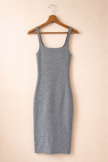 Robe Zara, grise, taille S mi longue moulante