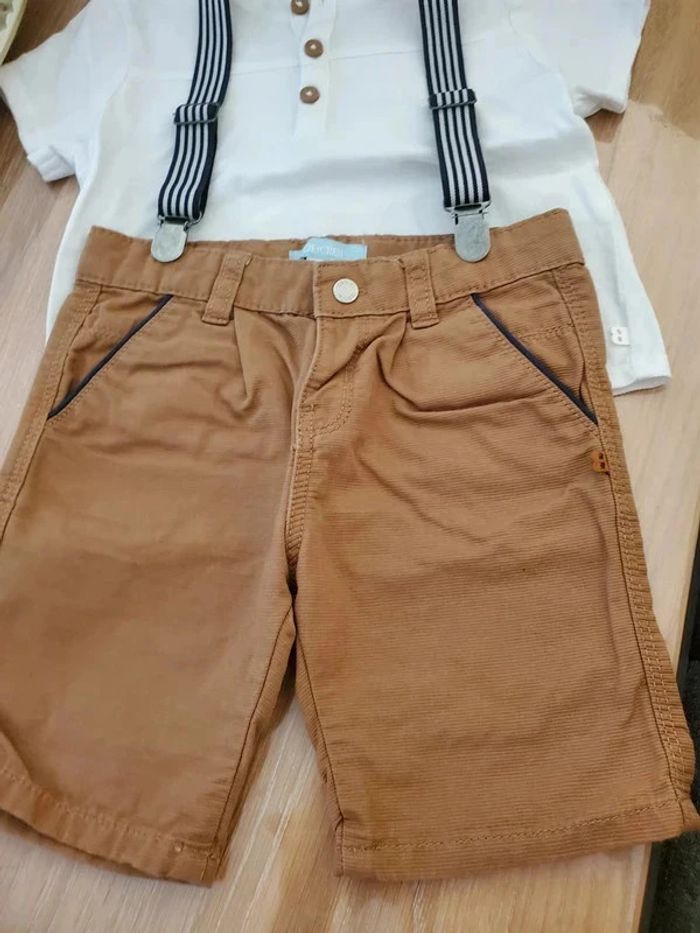 Ensemble bermuda et polo 12 mois okaidi - photo numéro 5