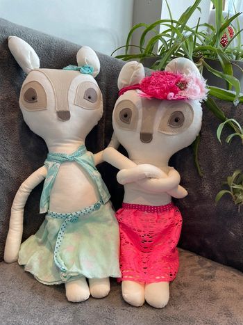 Lot peluches doudou créatrice