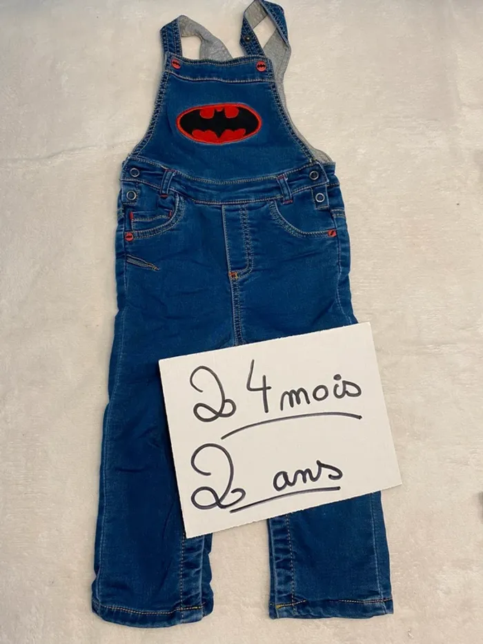 Belle salopette batman doublé chaud 2 ans