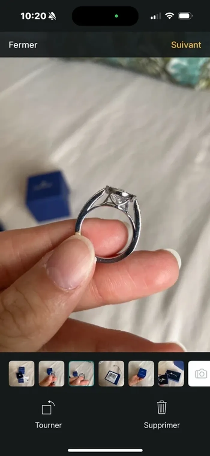 Bague Swarovski diamant qui bouge - photo numéro 3