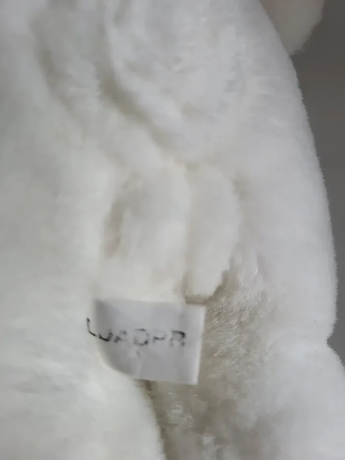 Peluche Lapin blanc allongé - photo numéro 3