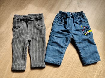 Lot de 2 pantalons chaud 6mois