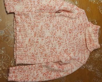 Gros pull rose chiné enfant