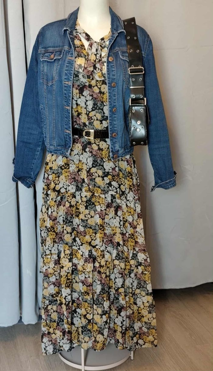 Robe longue style bohème Mango