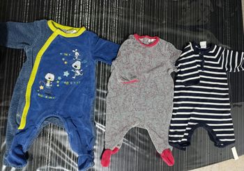 Lots de 3 pijamas bébé garçon 3 mois