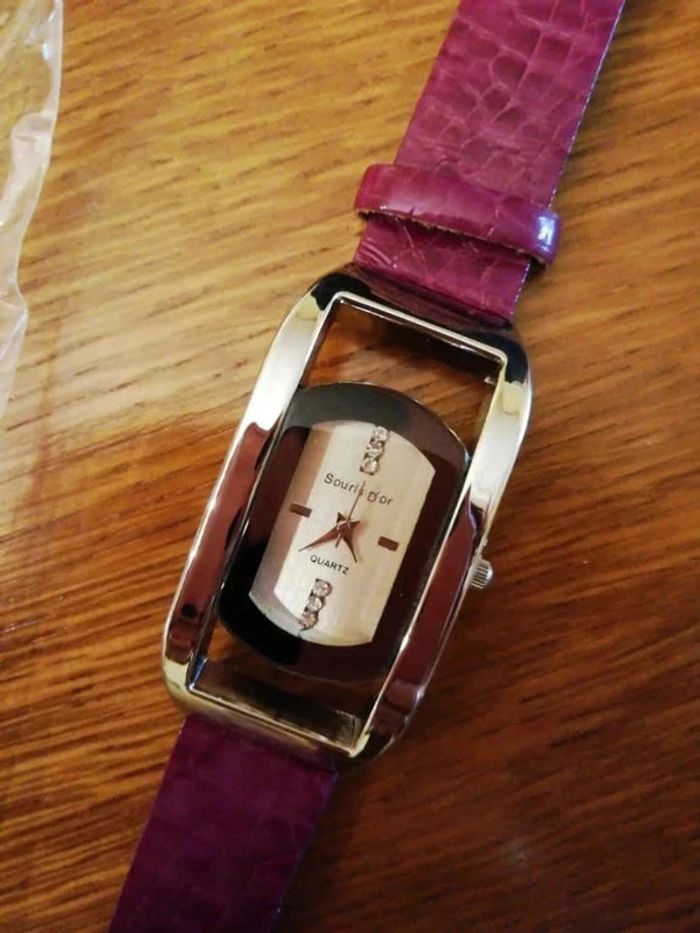 Montre Souris D'Or x Swarovski violette neuve - photo numéro 5
