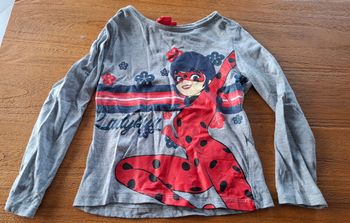 T-shirt manches longues Ladybug gris