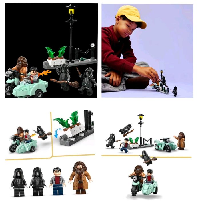 Lego Harry Potter hagrid et Harry s'échappent de privet drive - photo numéro 2