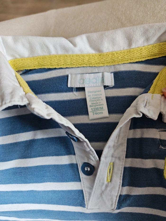 Lot de 11 tshirts/polos 12 mois - photo numéro 6