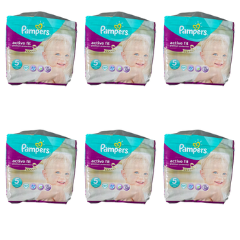 Lot de 222 Couches Pampers Active fit Premium protection 11-25 kg kg Taille 5 Neuf