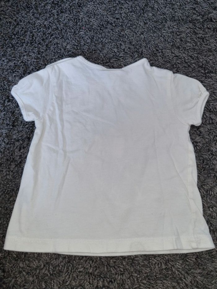 T-shirt blanc MC Marie de Disney 6 mois - photo numéro 3