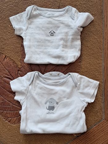 Lot de 2 bodies mixtes 3 mois