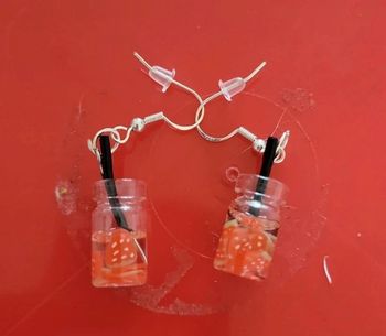 Boucles d'oreilles pots confiture