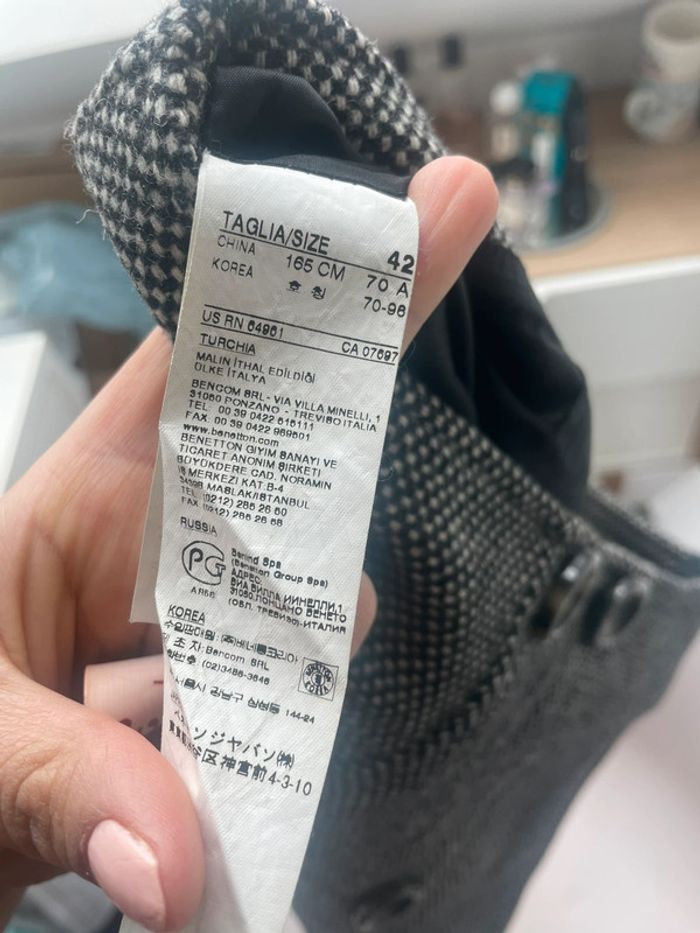 Jupe  en laine benetton taille 40 - photo numéro 5