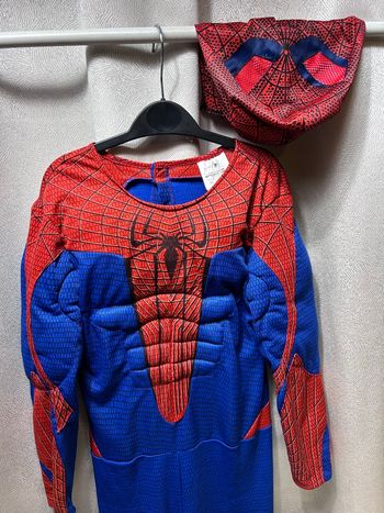 Déguisement Spiderman 8/10 ans combinaison et cagoule