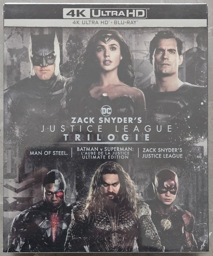 Coffret Trilogie Justice League Zack Snyder's Dc Blu-Ray 4k Ultra Hd neuf sous Blister