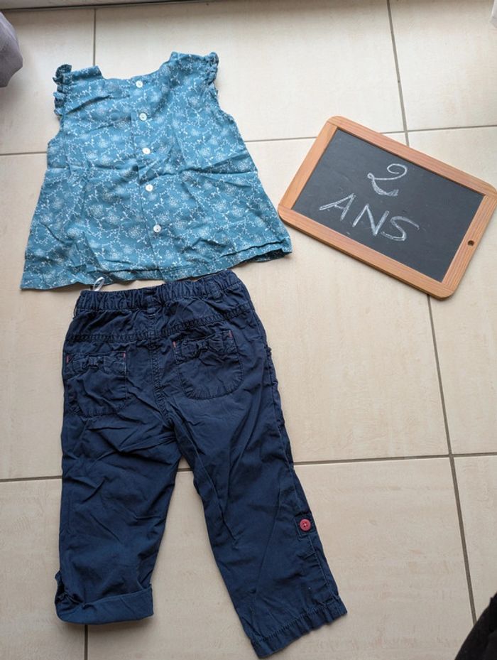 Tunique+pantalon retroussable 2 ans - photo numéro 2