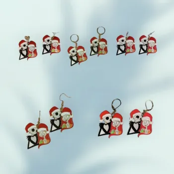 🖤 Boucles d’oreilles Jack & Sally – thème Noël 🎄