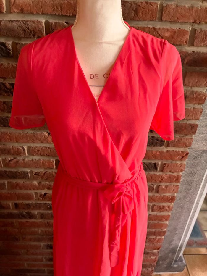 Robe longue unie corail - Naf Naf n e u ve - photo numéro 3