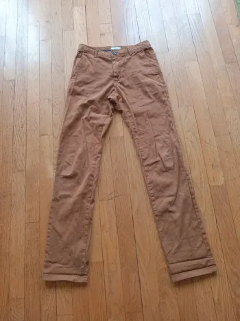 Pantalon homme marron, coupe droite marque Jules , comme neuf, taille 36