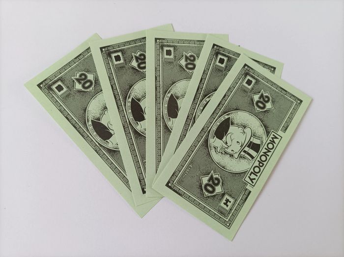 Lot x5 billets de 20 pièce détachée Monopoly édition tricheurs Hasbro gaming #A28