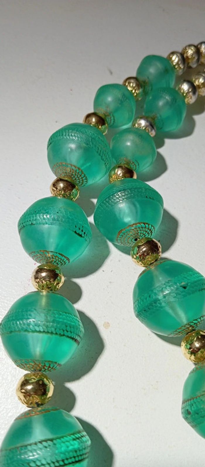 Collier grosses perles transparentes - photo numéro 7