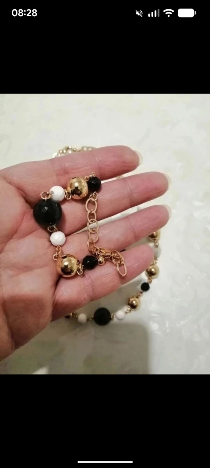 Magnifique parure vintage complète en plaqué or et perles. - photo numéro 7