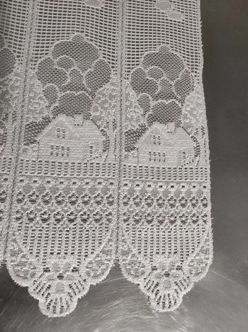 Paire de rideaux dentelle paysage