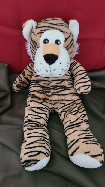 Peluche tigre MAX & SAX marron rayures noires