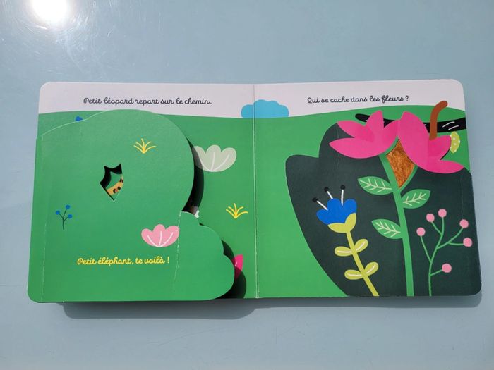 Livre à toucher Collection Petit-doux Fleurus 🐆 Cache-cache dans la jungle 🐊 72 - photo numéro 9