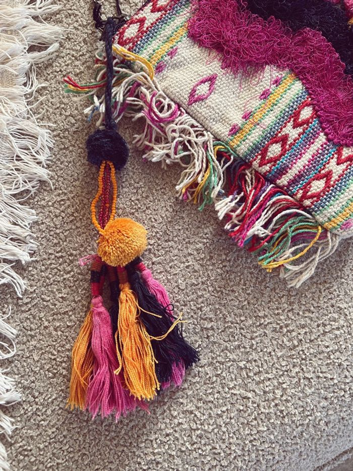 Pochette avec chaîne femme parfois bohème / tissage / ethnique - photo numéro 3