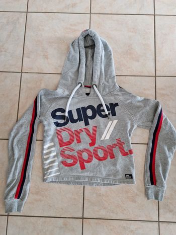 Sweat superdry gris taille S