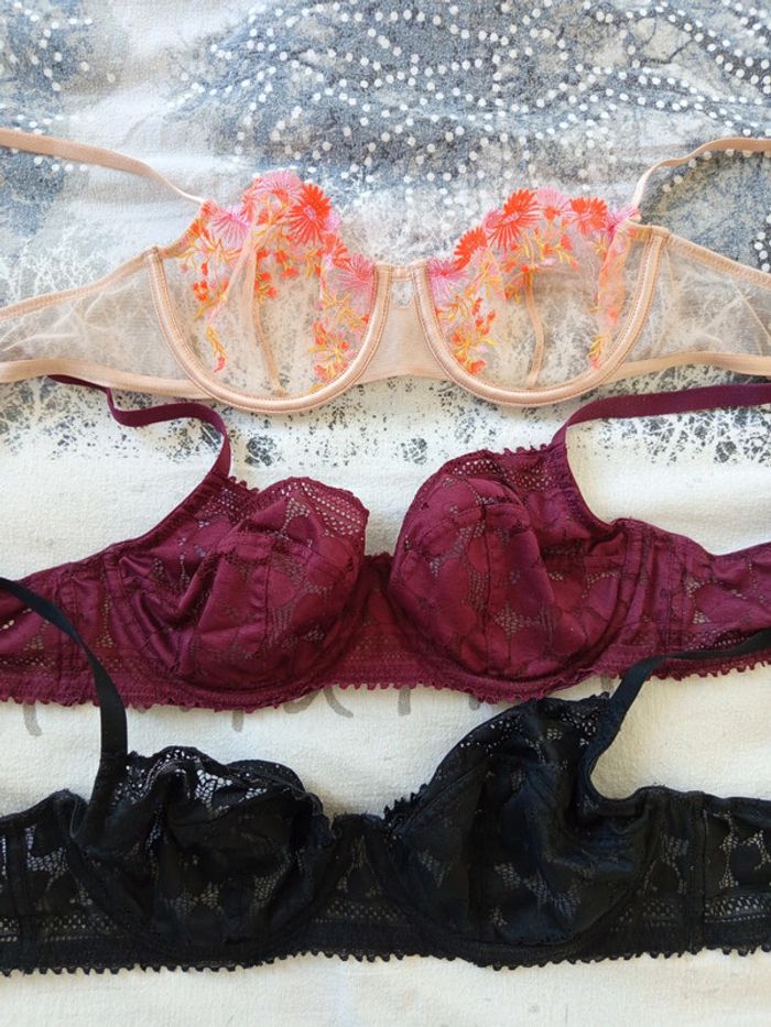 Lot 3 soutiens-gorge dentelle dim etam