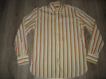 CHEMISE ML BLANCHE A RAYURES "MEXX" - TAILLE L - n°04