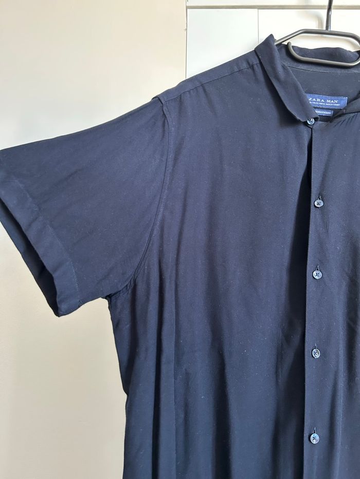 Chemise marine à motifs Homme Zara Taille XL - photo numéro 2