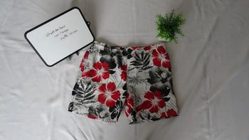 Short de bain noir/rouge