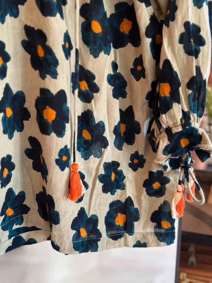 Blouse bohème fleurie Storiatipic – Taille 2 (38/40) - photo numéro 2