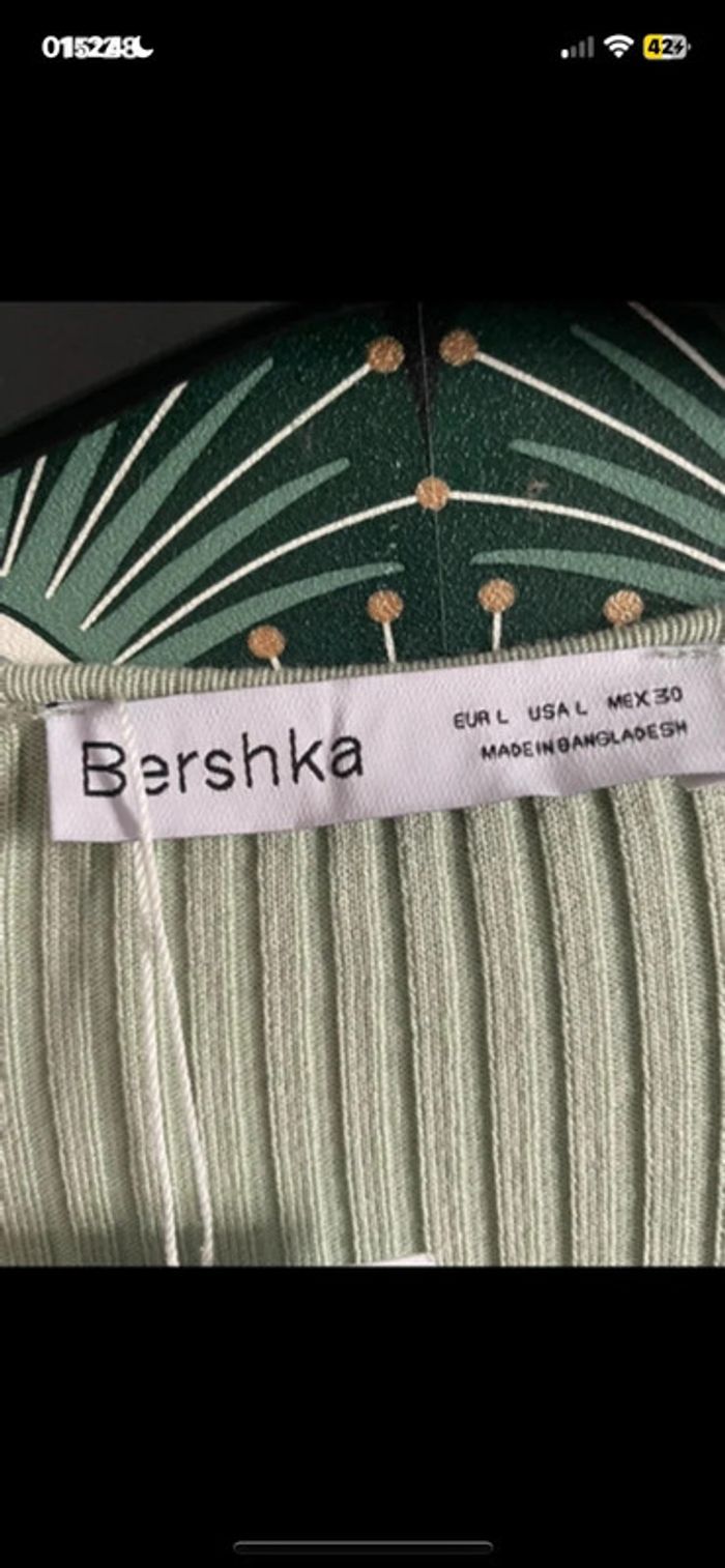 Robe neuve vert pastel bershka taille L - photo numéro 6