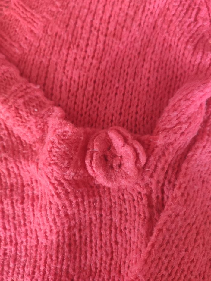 Kiabi Pull cache coeur rose orange 6 ans - photo numéro 3