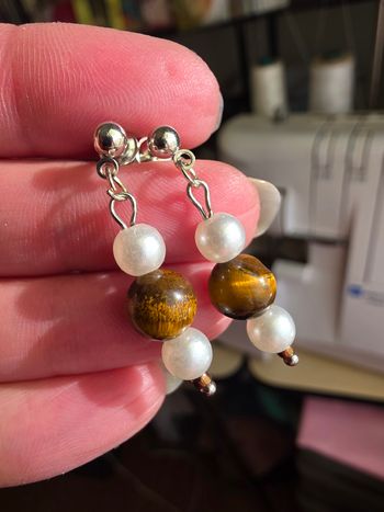 Boucles d oreilles œil de tigre