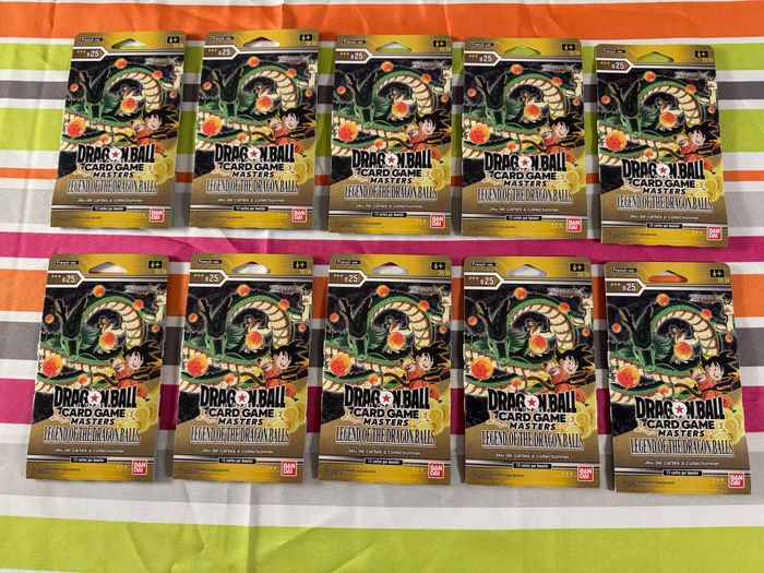 Lot de 10 boosters aléatoires cartonnés bt25 fr dragon ball super cardgame