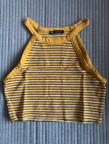 Crop top jaune Zara taille S