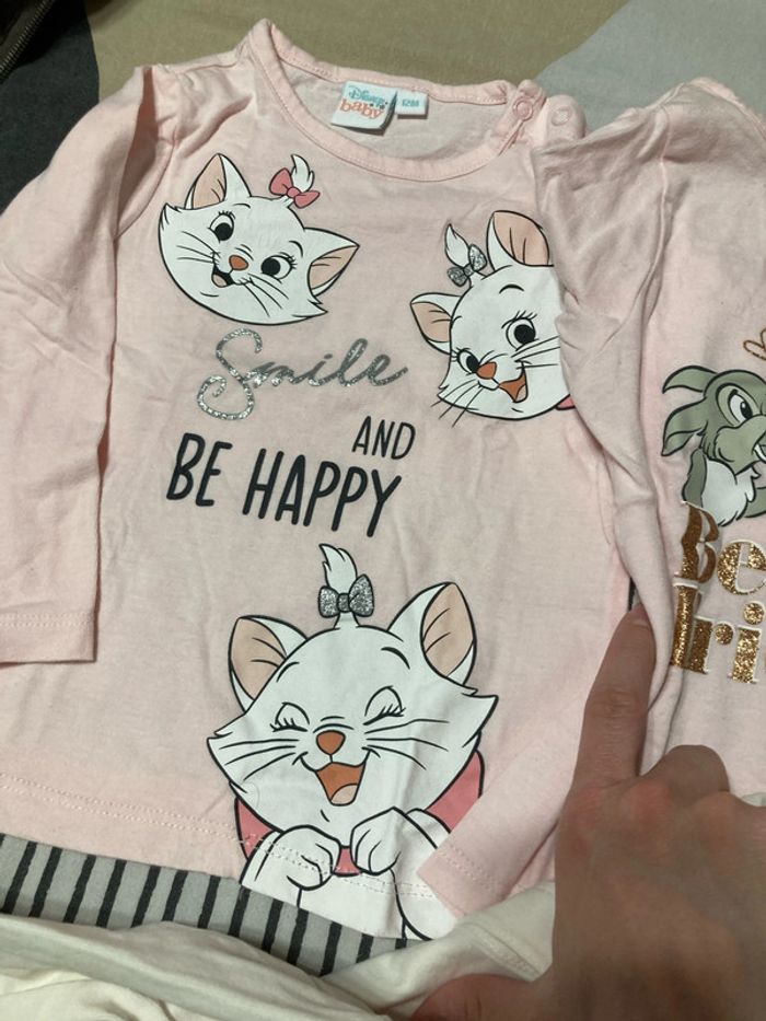 Lot de 3 tee shirt manches longues bébé  fille - photo numéro 2