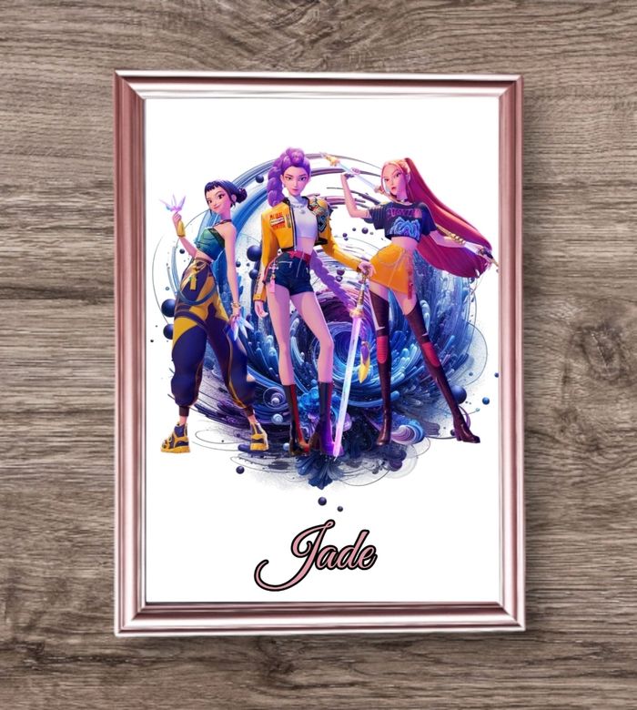 Cadre personnalisé prénom au choix KPOP Demon Hunters - photo numéro 2