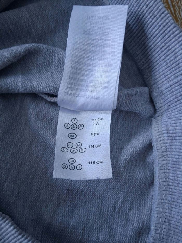 Sweat fille gris chiné motifs multicolores 6 ans - photo numéro 7